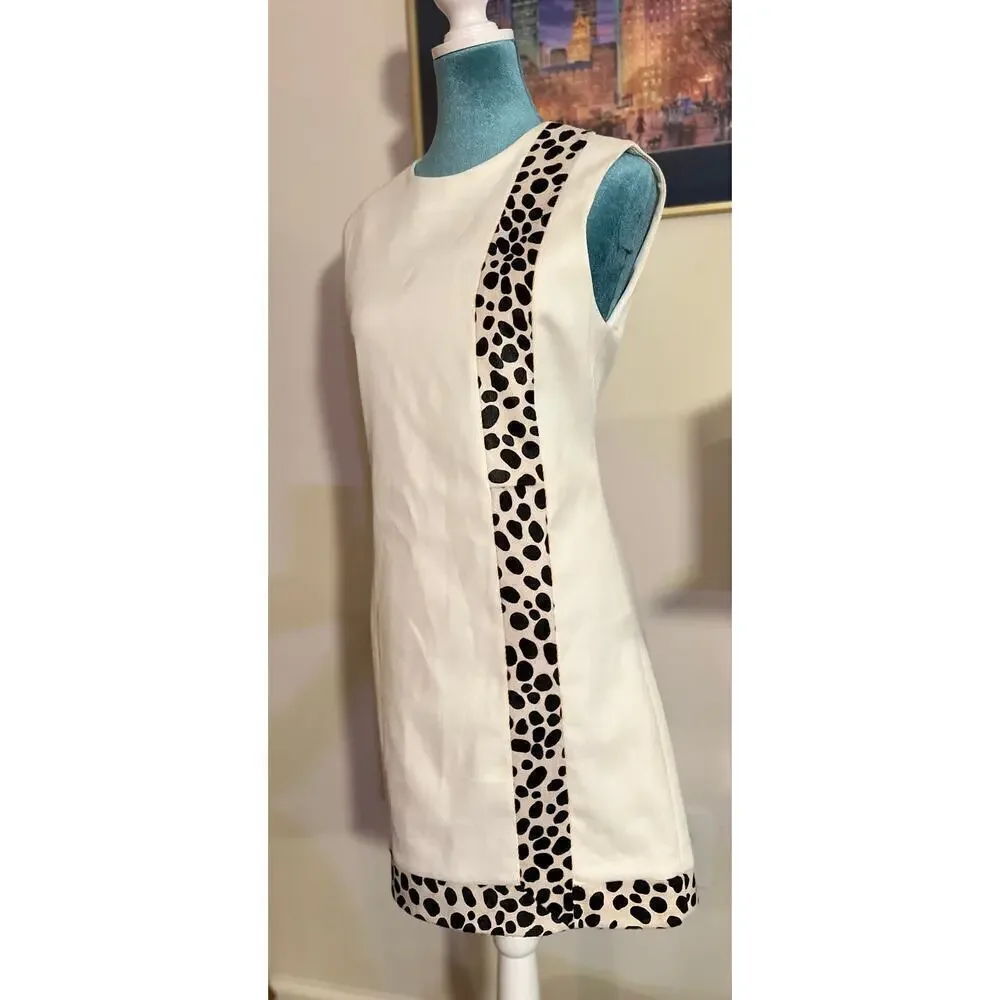 Edun Dress white and animal print. Chic stylish design. - Picture 7 of 11